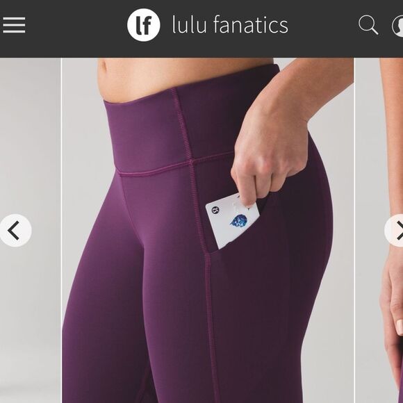 Lululemon Pace Rival Crop 22" Sz 8 Darkest Magenta 8019 - Picture 1 of 5